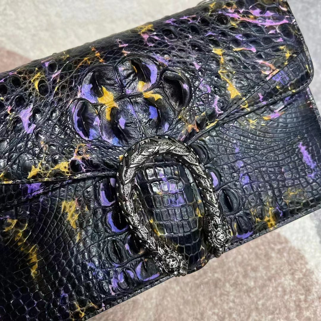 Genuine Crocodile Leather Crossbody Bag for Women