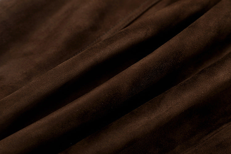 High Waist Leather Midi Pencil Skirt Women