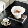 Nordic Marble Fruit Plate Bowl with Pedestal Base for Living Room Decor