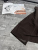 Brown Suede Midi Skirt Women Sheepskin Over-the-Knee Skirt