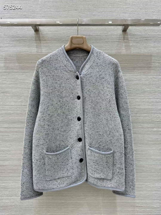 Women Genuine Cashmere Button Jacket Cardigan Coat