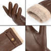 Men's leather gloves with fleece lining