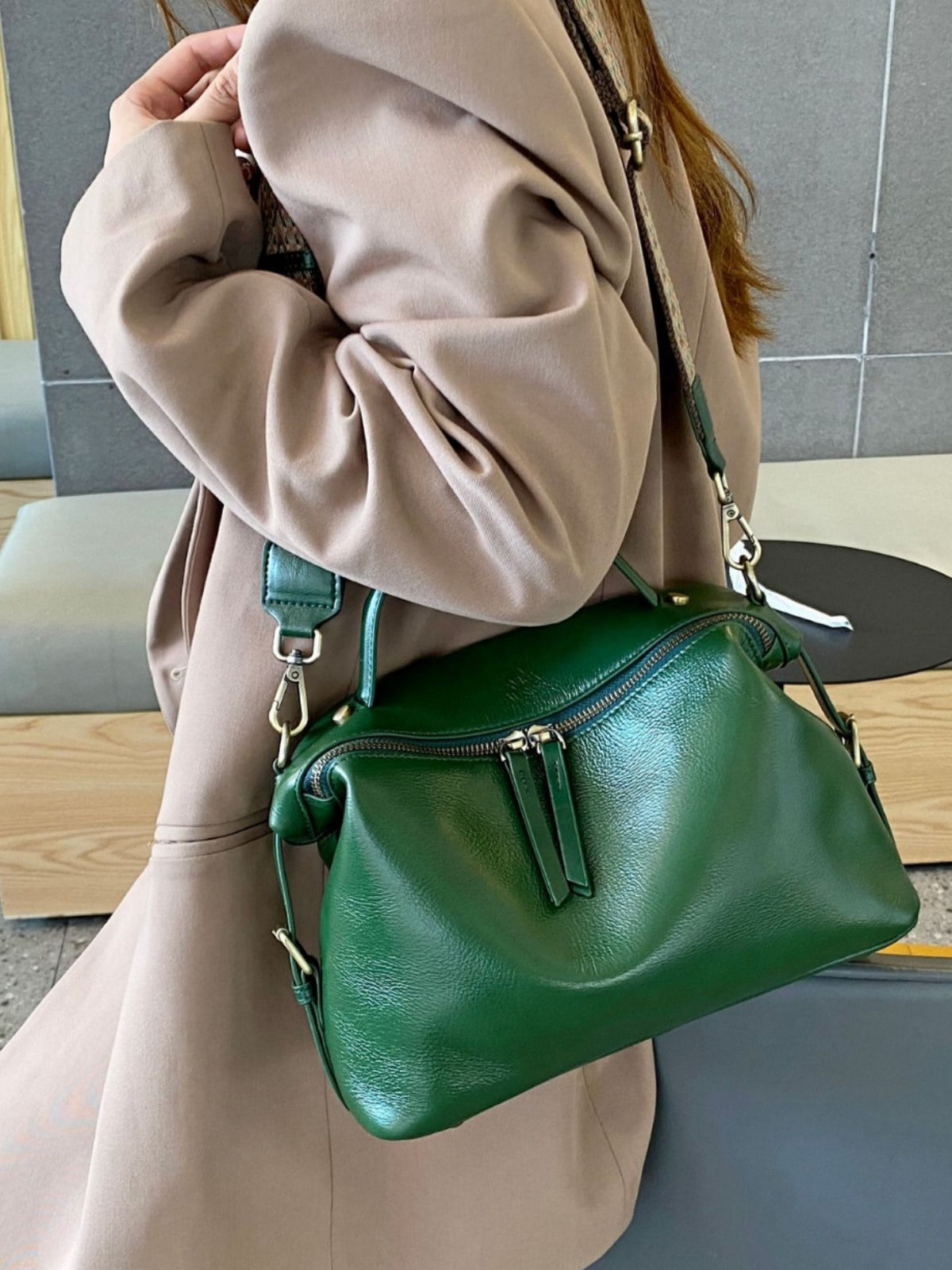 Women Leather Dumpling Crossbody Bag