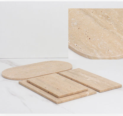 Nordic Light Luxury Natural Marble Tray for Bathroom, Vanity, and Table Décor