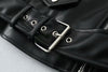 Women’s Slim Fit Motorcycle PU Leather Jacket