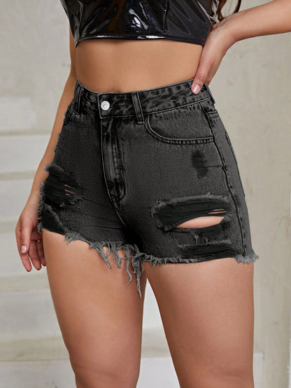 High Rise Denim Women Shorts