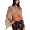 Sheer Mesh Knit Beach Cover-Up Top & Skirt Set