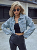 womens cropped denim jacket