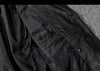 Men mid length leather trench coat jacket