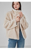 Short Mink Fur Coat Women Double Breasted Winter Jacket