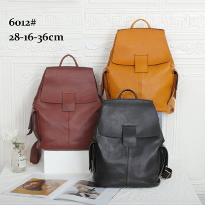Women Leather Backpack – Large Capacity Cowhide Bag