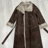 Women Suede Jacket Long Sheepskin Coat