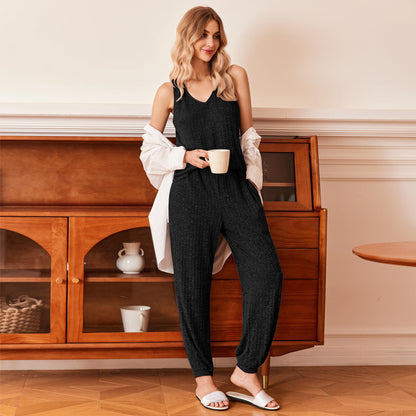 Women’s Knit Pajama Set Lounge Wear Set