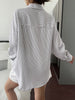 Women Drop Shoulder Button Down Shirt