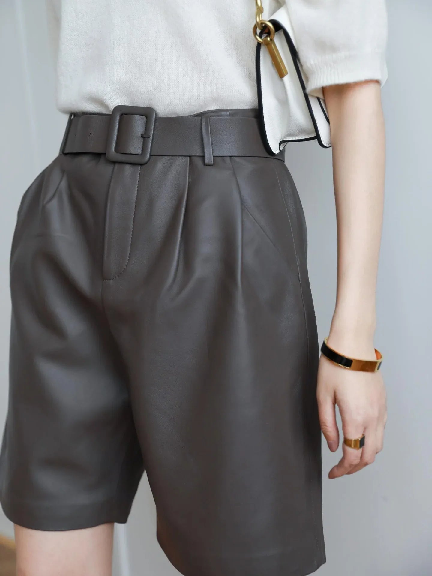 Classic Women's Leather Shorts