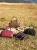 Genuine Leather Shoulder Bag for Women With Top Handle