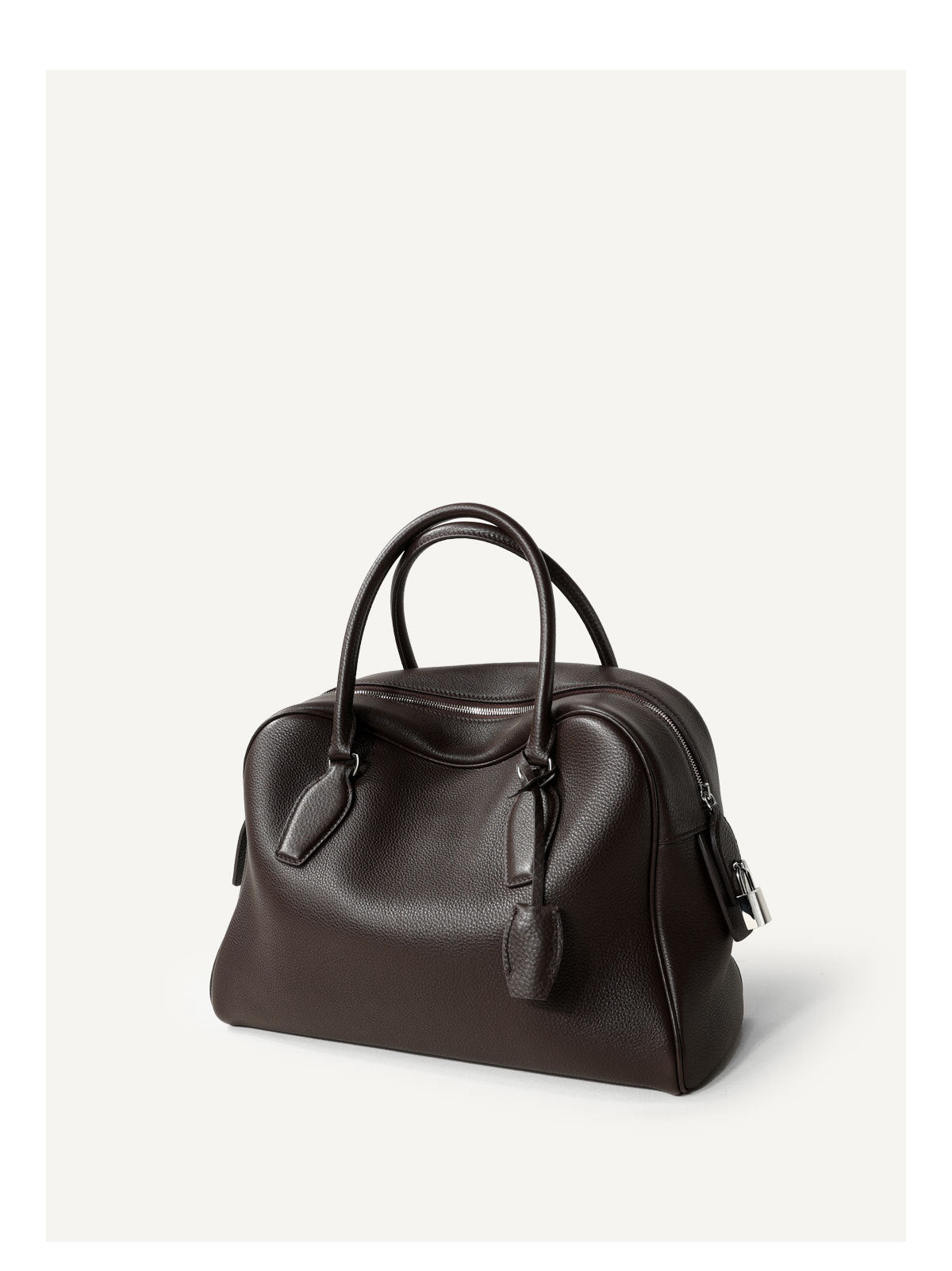 Leather Shoulder Bag Boston Briefcase Style Purse
