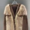 IN STOCK Women’s Mink and Real Fox Fur Coat Winter Jacket