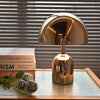 Rechargeable Chrome Mushroom Table Lamp For Bedroom & Desk