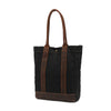 Canvas Tote Bag with Waxed Finish and Genuine Leather Handles