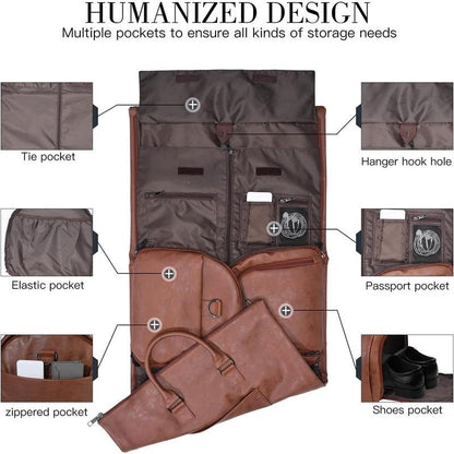 Garment Duffel Bag for Travel with Foldable Suit Storage
