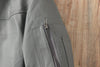 Men Grey Genuine Leather Bomber Jacket