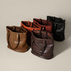 Genuine Full Grain Large Office Shoulder Purse with Zipper