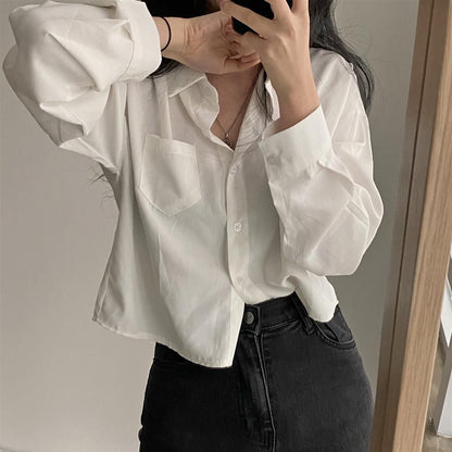 cropped blouses for women summer spring