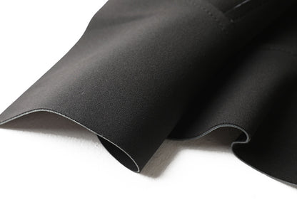Women Genuine Leather Tube Top Black Bustier with Straps