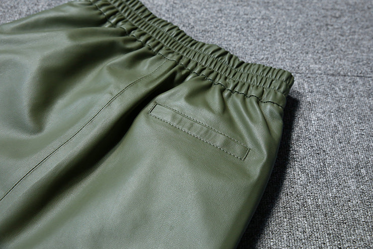 Genuine Leather Skirt High Waisted Short Mini Skirt