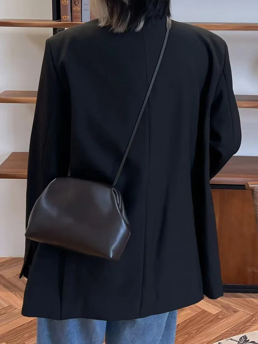 Premium Sheepskin Leather Underarm Cloud Bag