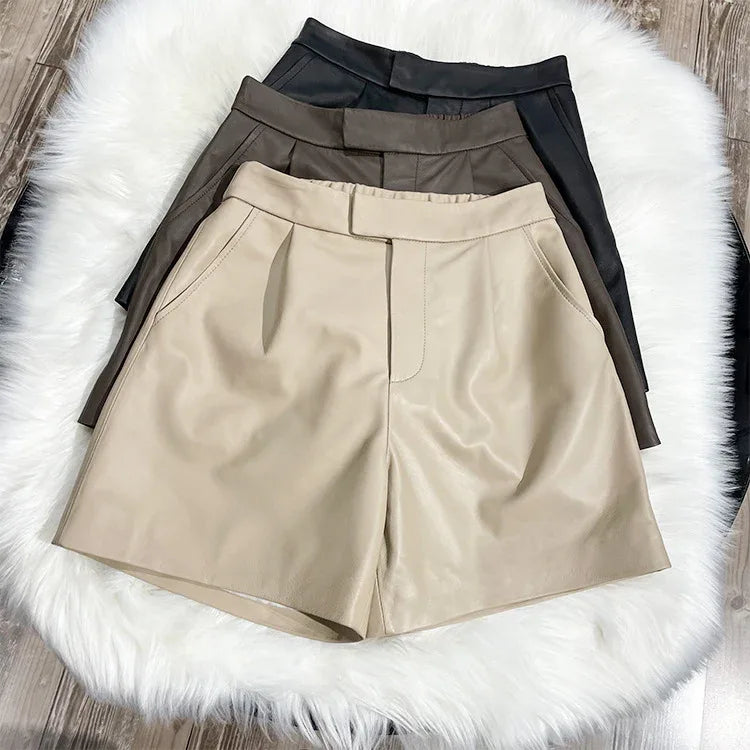 Bold Leather Shorts for Women