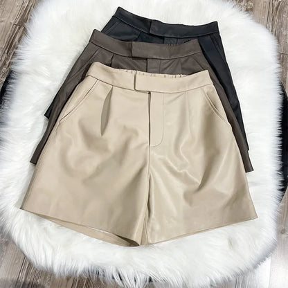 Bold Leather Shorts for Women
