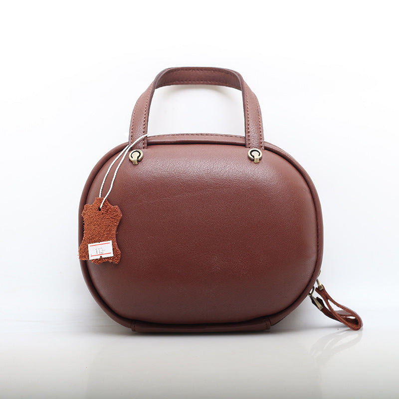 Genuine Leather Box Bag for Women Crossbody