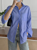 Women Drop Shoulder Button Down Shirt