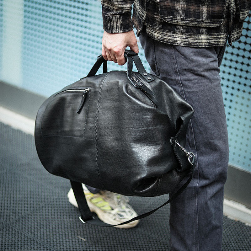 Men’s Genuine Leather Large Travel Bag