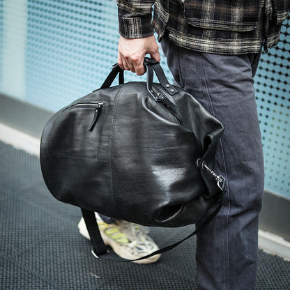 Men’s Genuine Leather Large Travel Bag