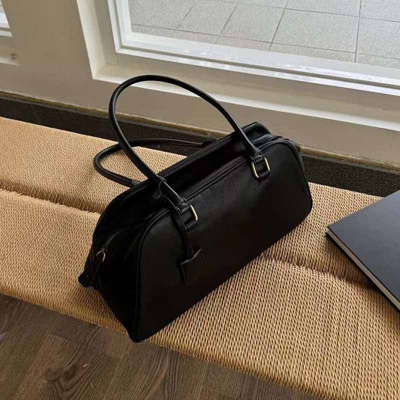 Leather French Tote Bag Underarm Shoulder Purse