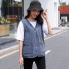 denim sleeveless jean vest
