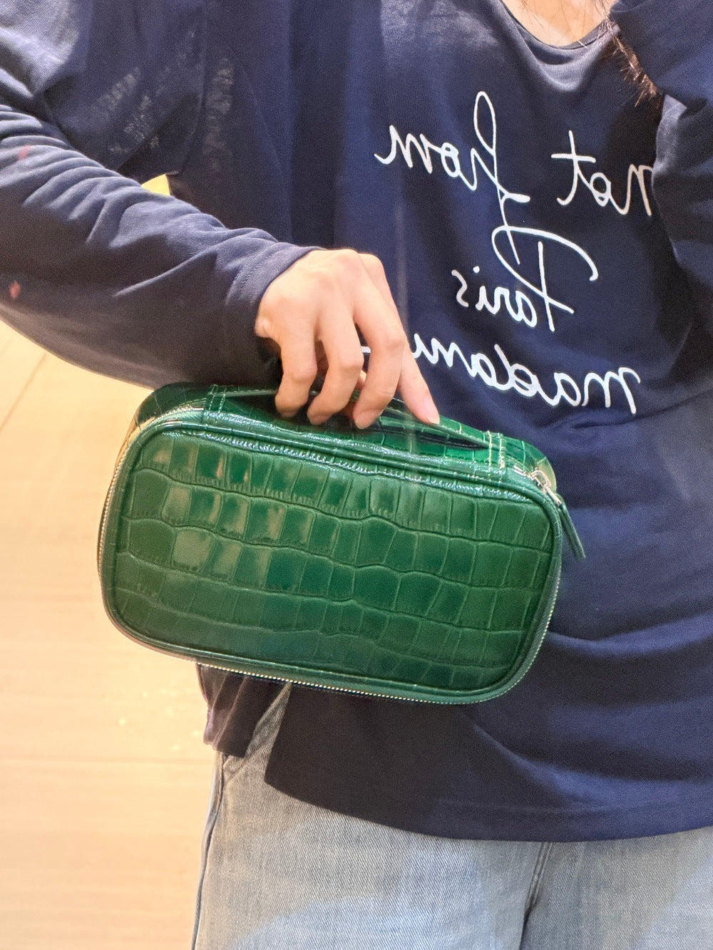 Women’s Genuine Leather Cosmetic Bag