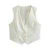 Women's Causal Vest Sleeveless Office Four Buttons