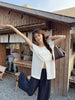 round neck t shirts for women with waist knot