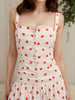 Women’s Sleeveless Polka Dot Summer Dress Midi Sundress Vacation Outfit