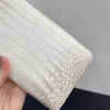 White Genuine Crocodile Leather Long Wallet