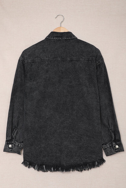Oversized Washed Denim Jacket Women Streetwear