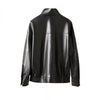 Women Oversized Leather Jacket Bomber Style