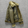 genuine shearling coat mens green