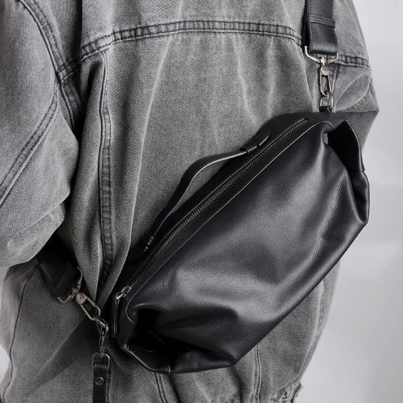 Men’s Full-Grain Cowhide Crossbody Chest Bag