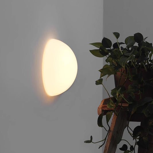 Nordic Round Glass Wall Lamp Minimalist Hemisphere Wall Light