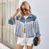 Washed Western Fringe Denim Jacket for Women